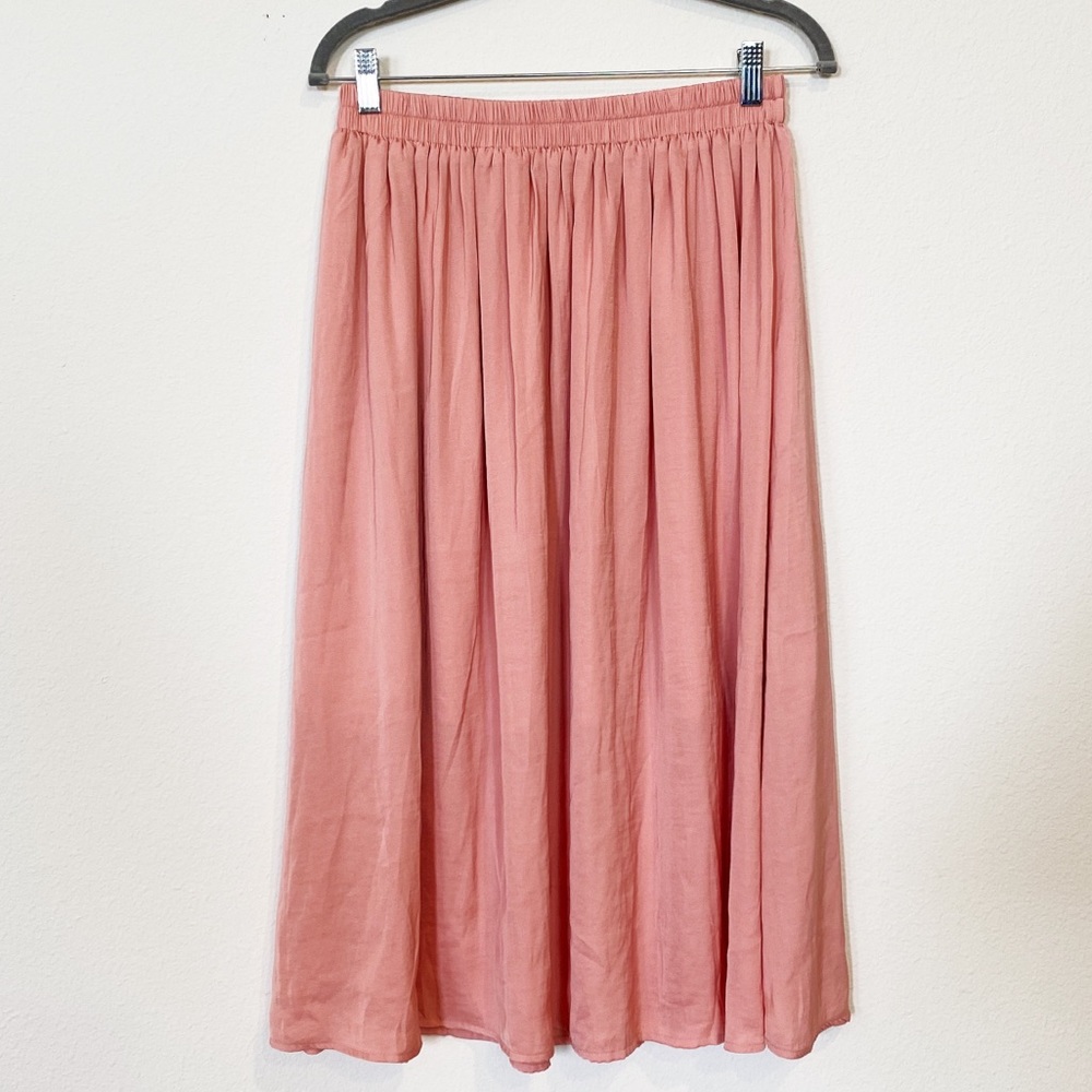 Banana Republic Midi Coral Pink Skirt